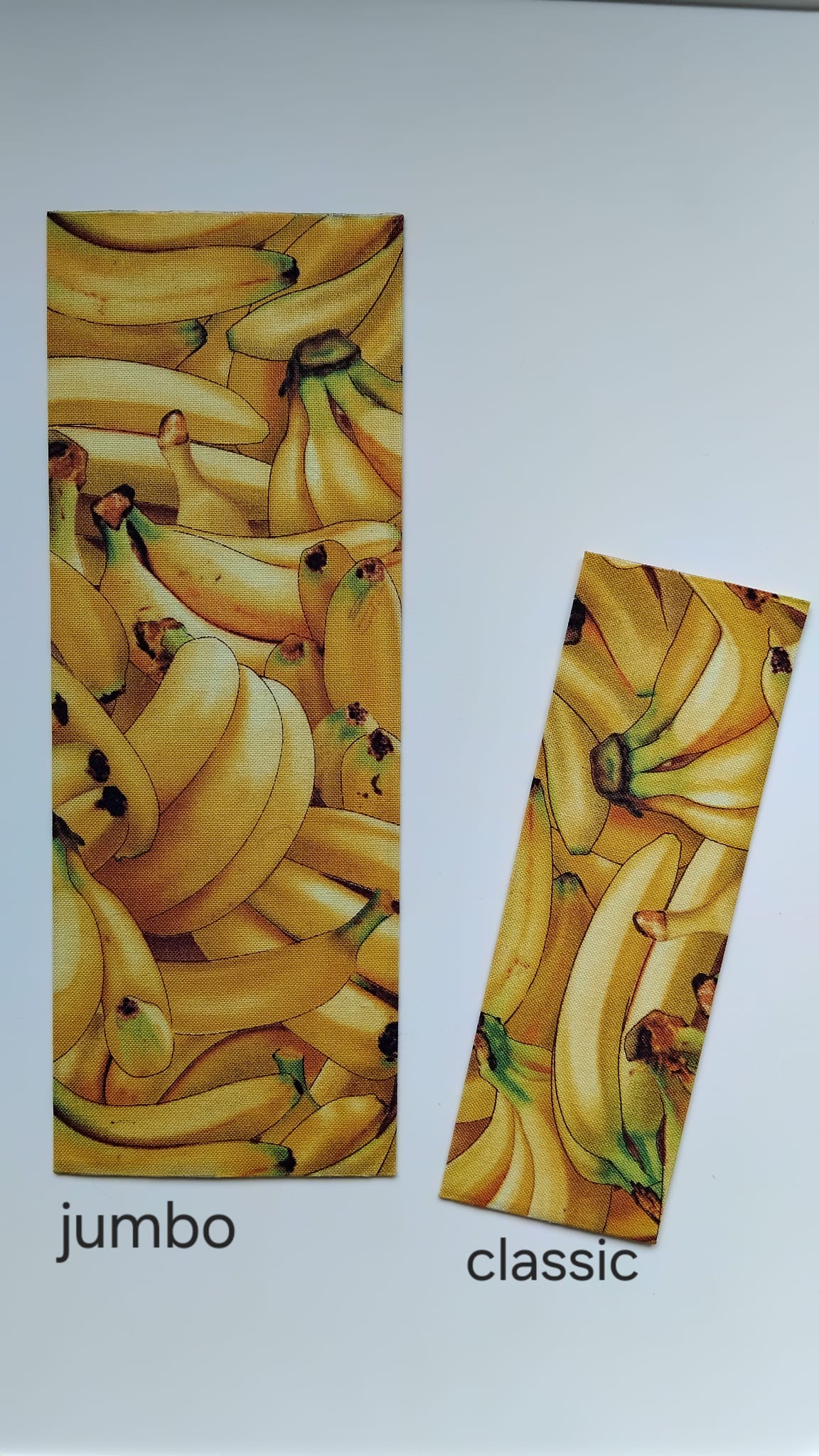 Banana Foodie Duo - Food Lovers - Food Lovers handmade fabric wrapped bookmark Food Lovers