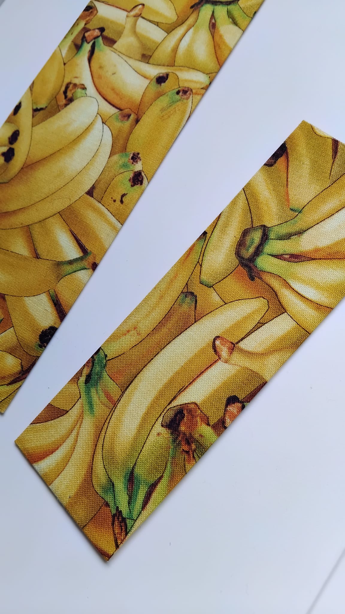Banana Foodie Duo - Food Lovers - Food Lovers handmade fabric wrapped bookmark Food Lovers