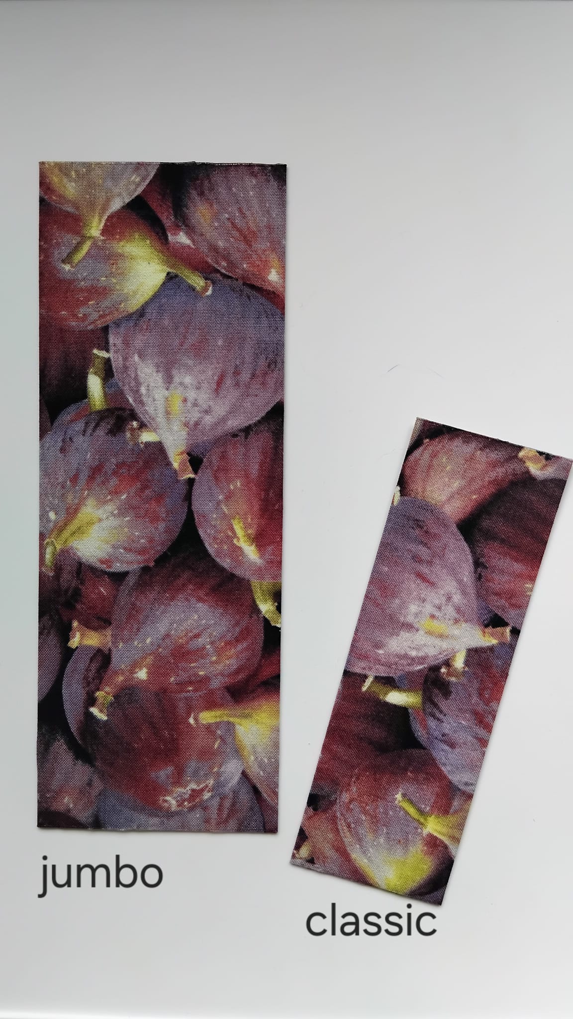 Figs Foodie Duo - Food Lovers - Food Lovers handmade fabric wrapped bookmark Food Lovers