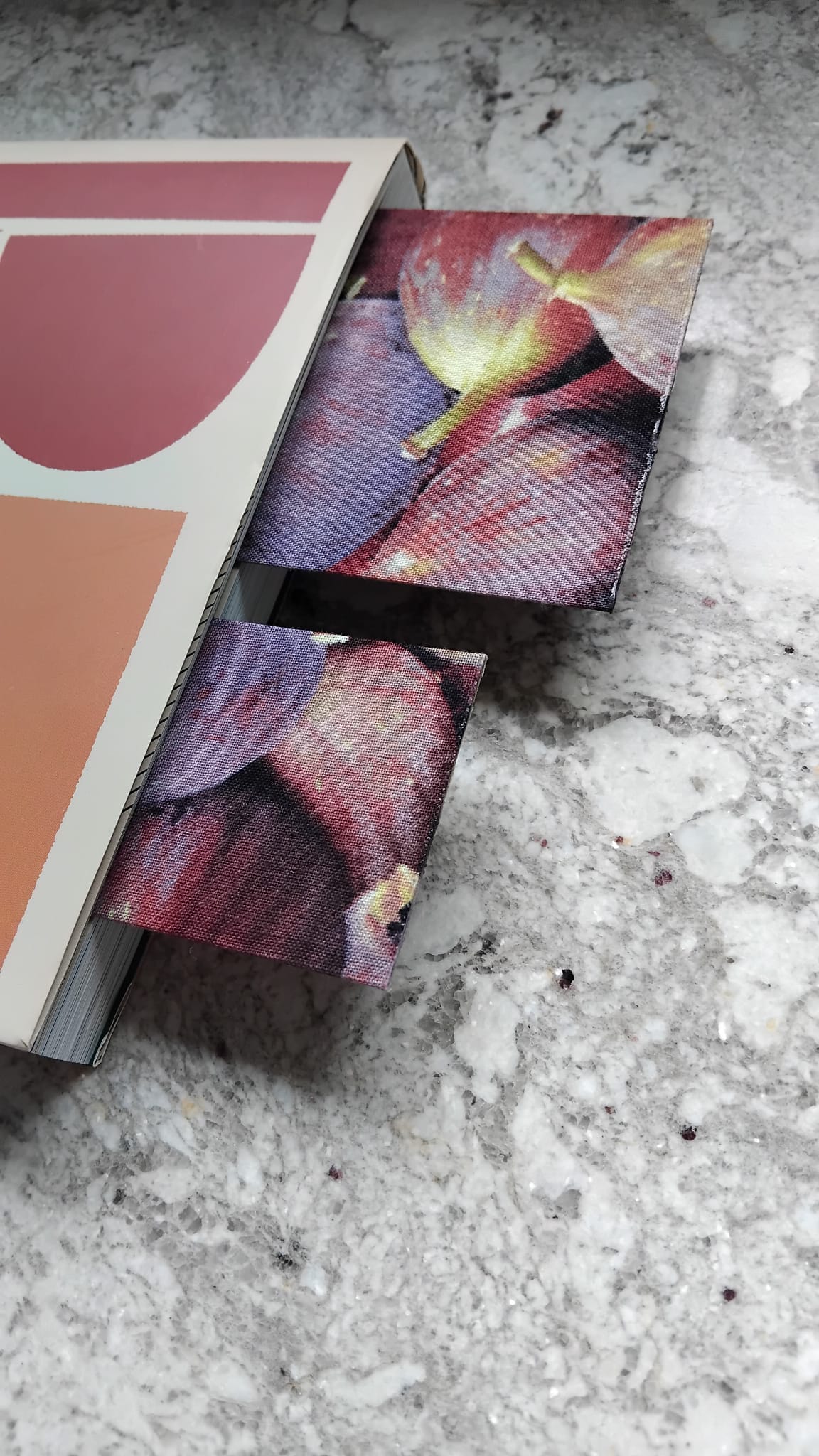 Figs Foodie Duo - Food Lovers - Food Lovers handmade fabric wrapped bookmark Food Lovers