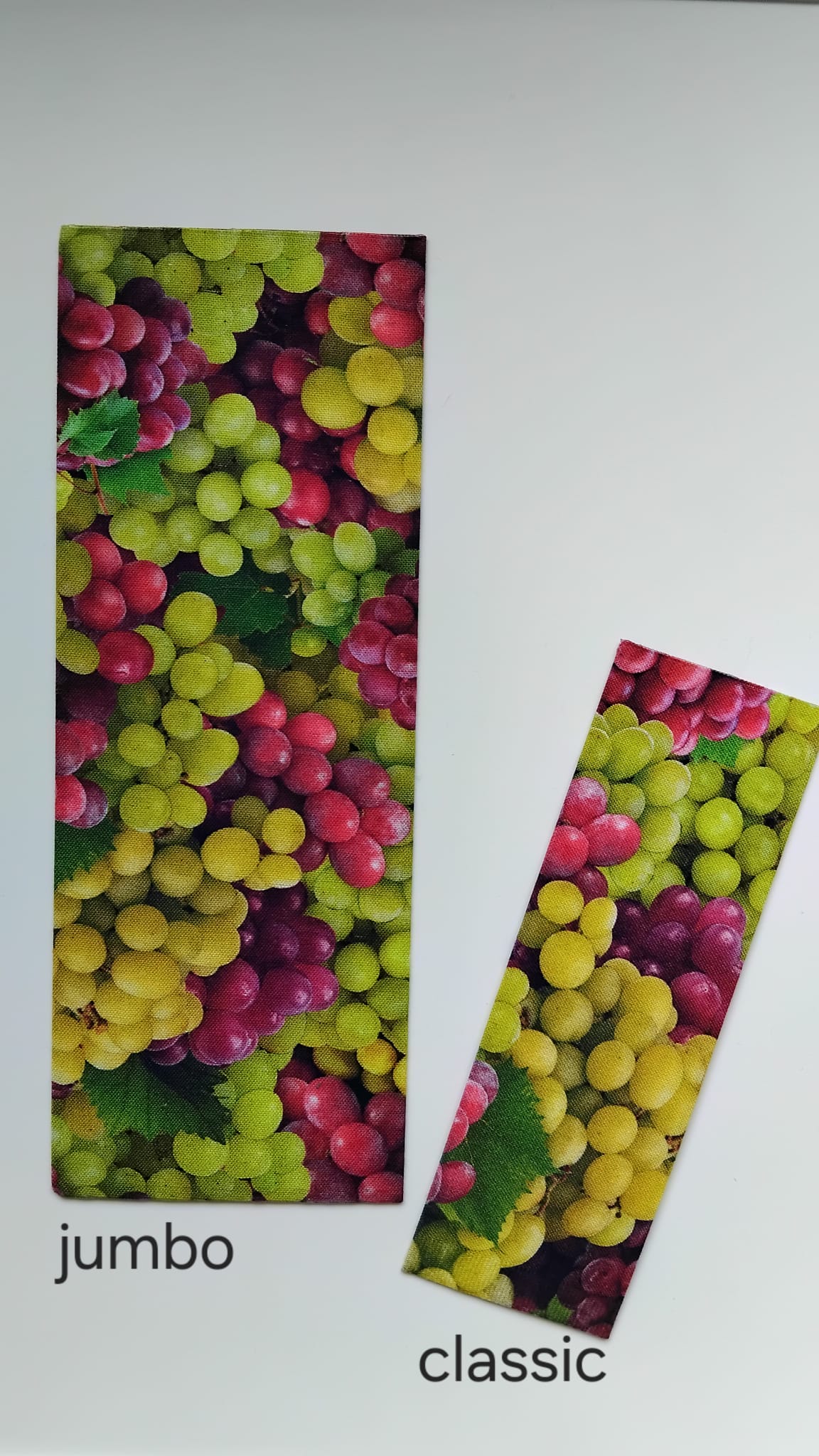 Grapes Foodie Duo - Food Lovers - Food Lovers handmade fabric wrapped bookmark Food Lovers