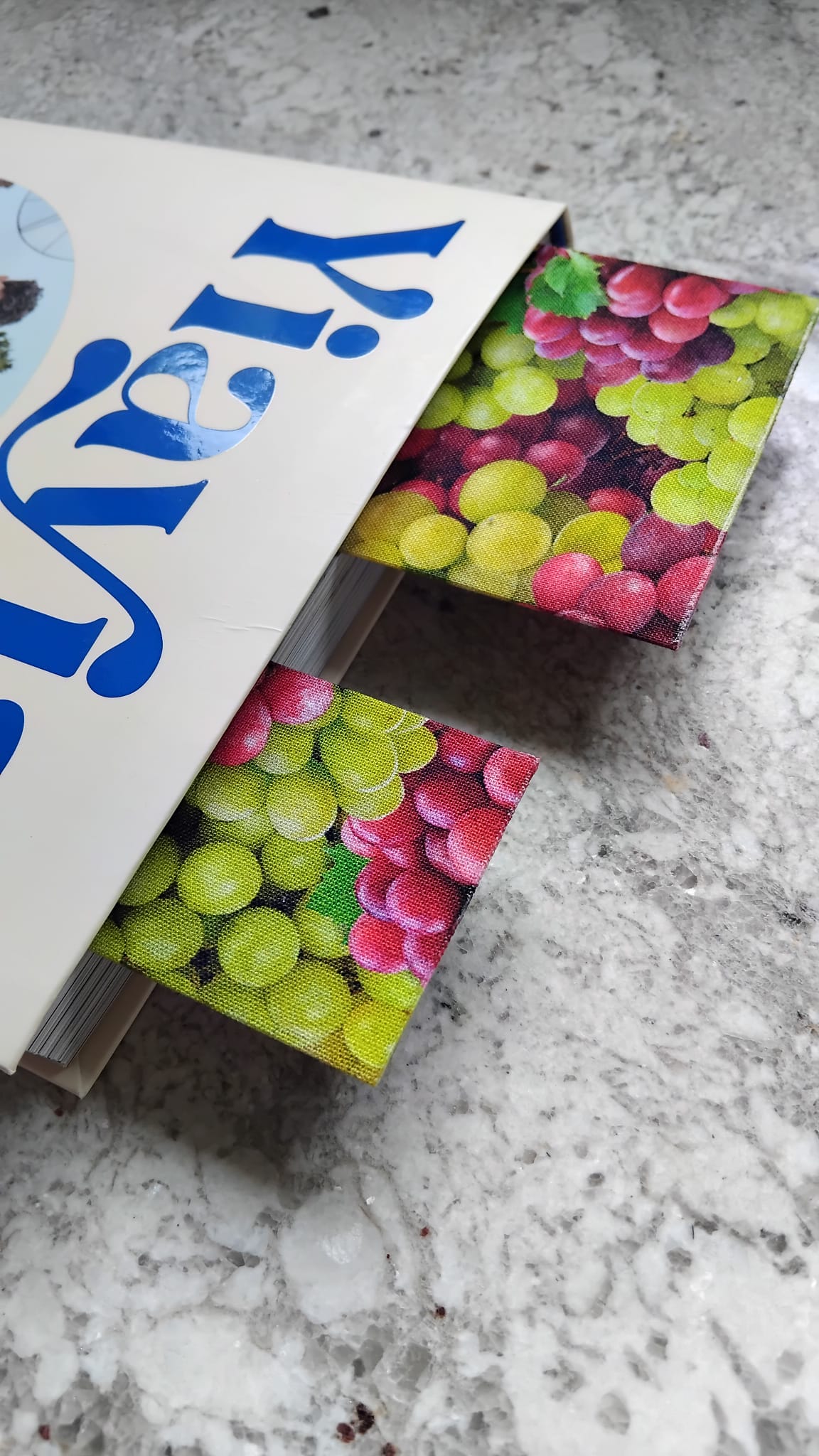 Grapes Foodie Duo - Food Lovers - Food Lovers handmade fabric wrapped bookmark Food Lovers