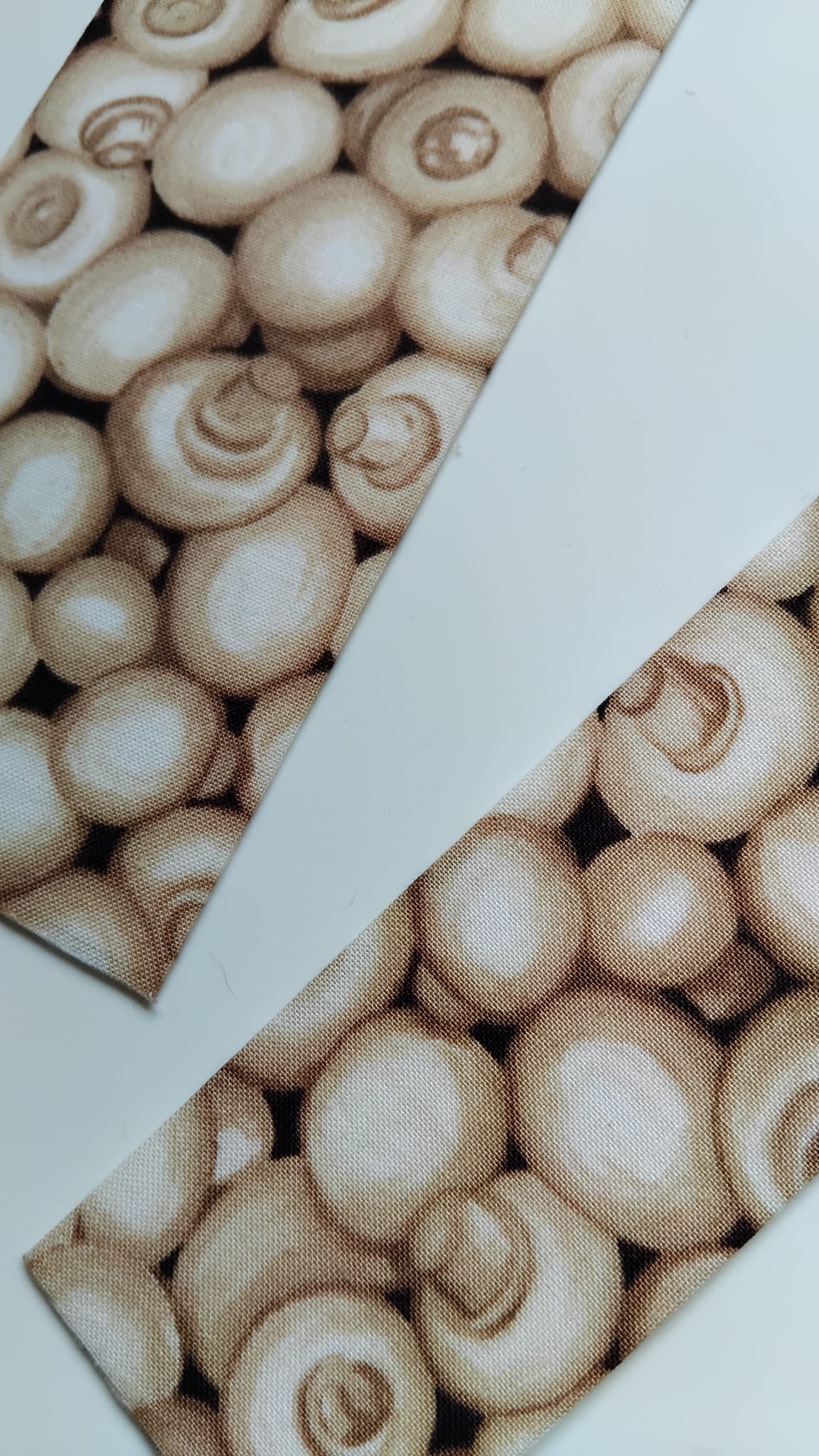 Mushrooms Foodie Duo - Food Lovers - Food Lovers handmade fabric wrapped bookmark Food Lovers