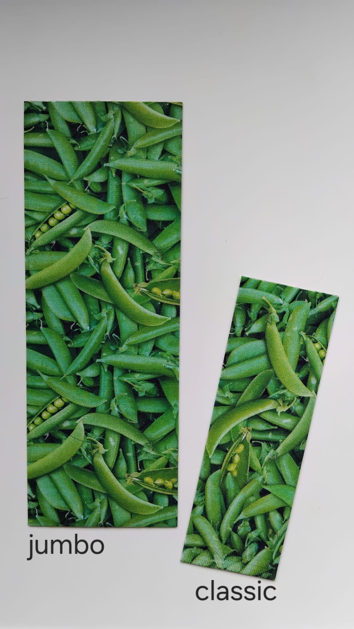 Peas Foodie Duo - Food Lovers - Food Lovers handmade fabric wrapped bookmark Food Lovers