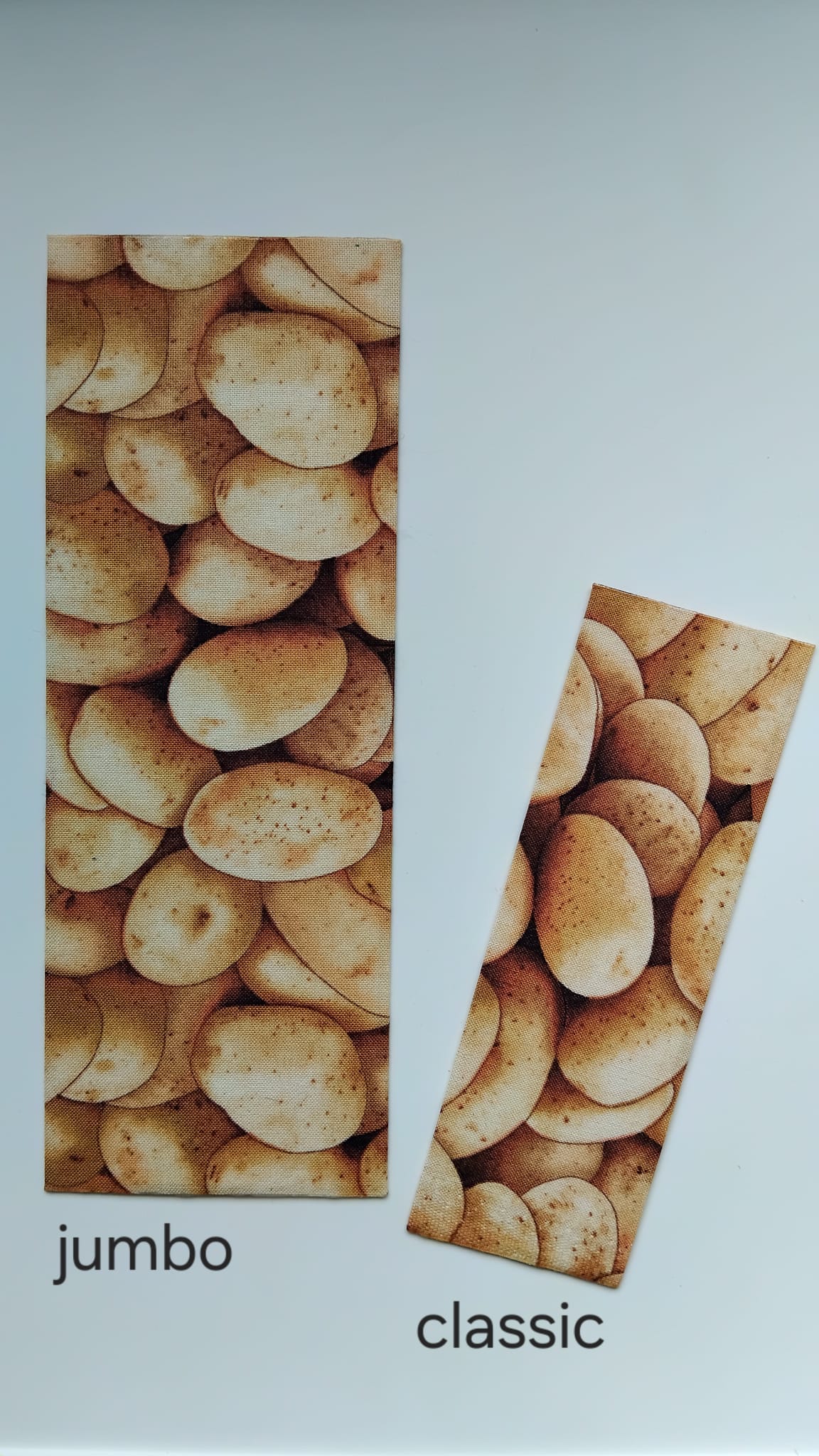 Potato and Spuds Foodie Duo - Food Lovers - Food Lovers handmade fabric wrapped bookmark Food Lovers