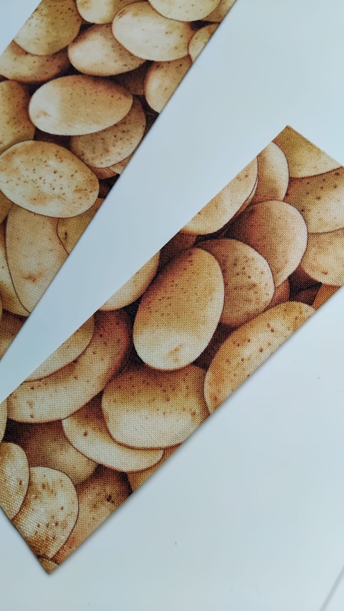Potato and Spuds Foodie Duo - Food Lovers - Food Lovers handmade fabric wrapped bookmark Food Lovers