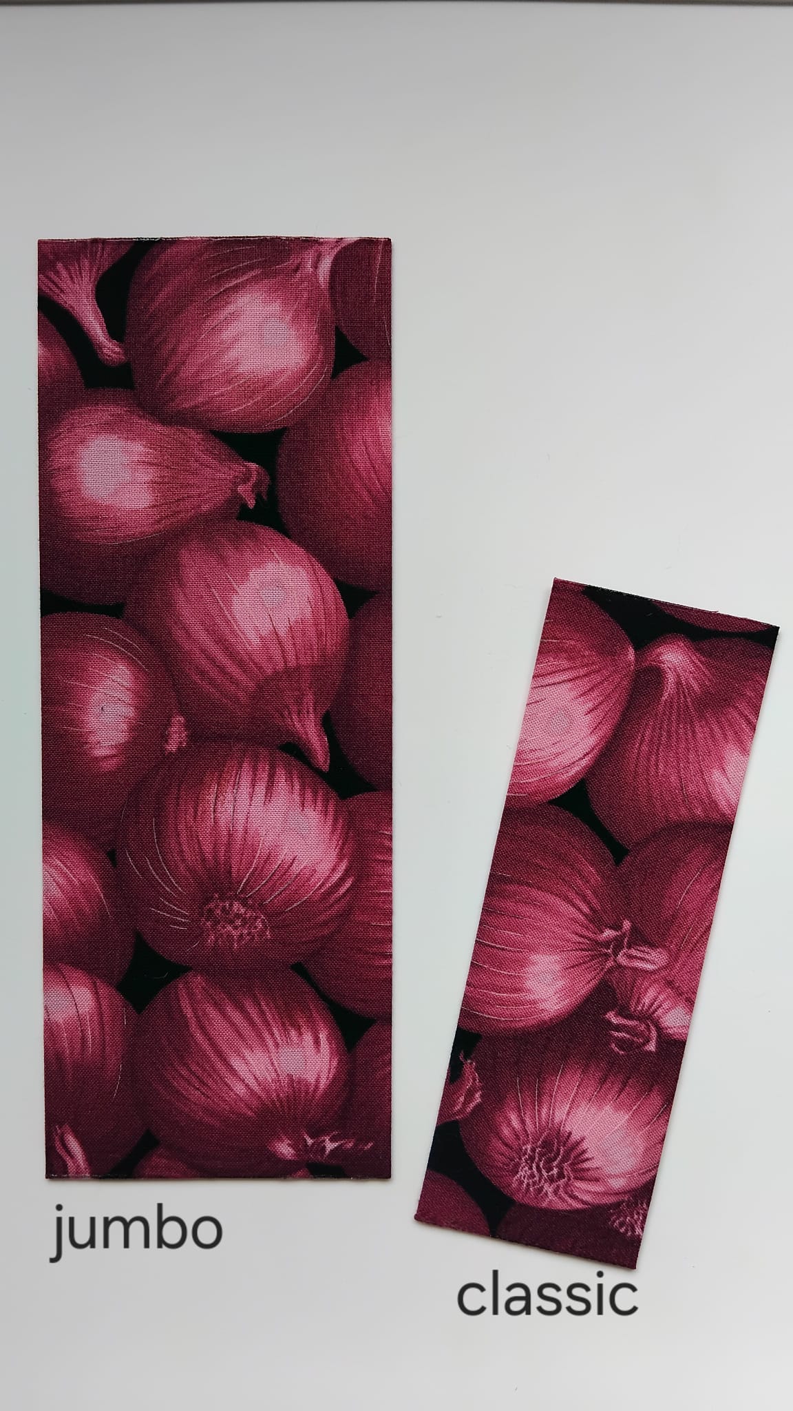 Red Onions Foodie Duo - Food Lovers - Food Lovers handmade fabric wrapped bookmark Food Lovers