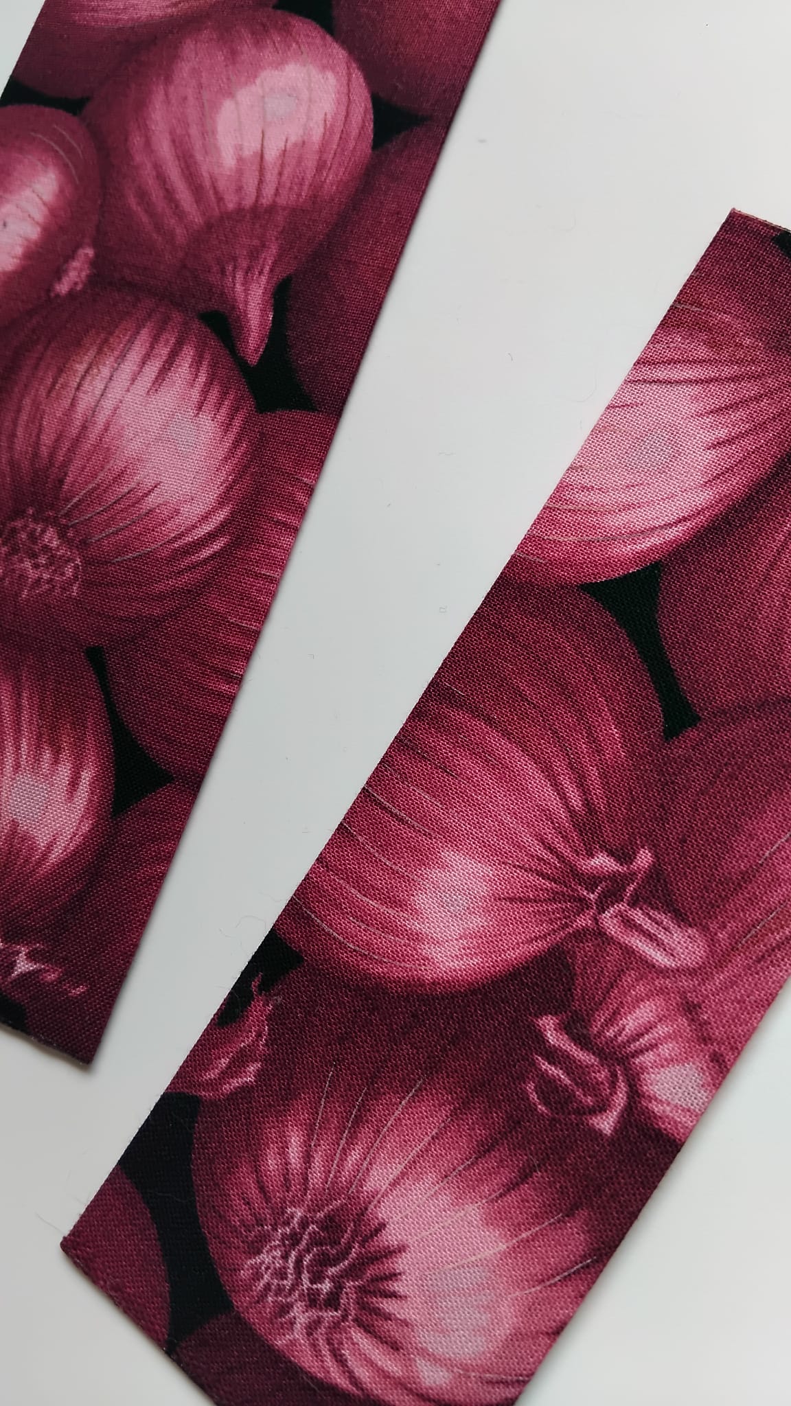 Red Onions Foodie Duo - Food Lovers - Food Lovers handmade fabric wrapped bookmark Food Lovers