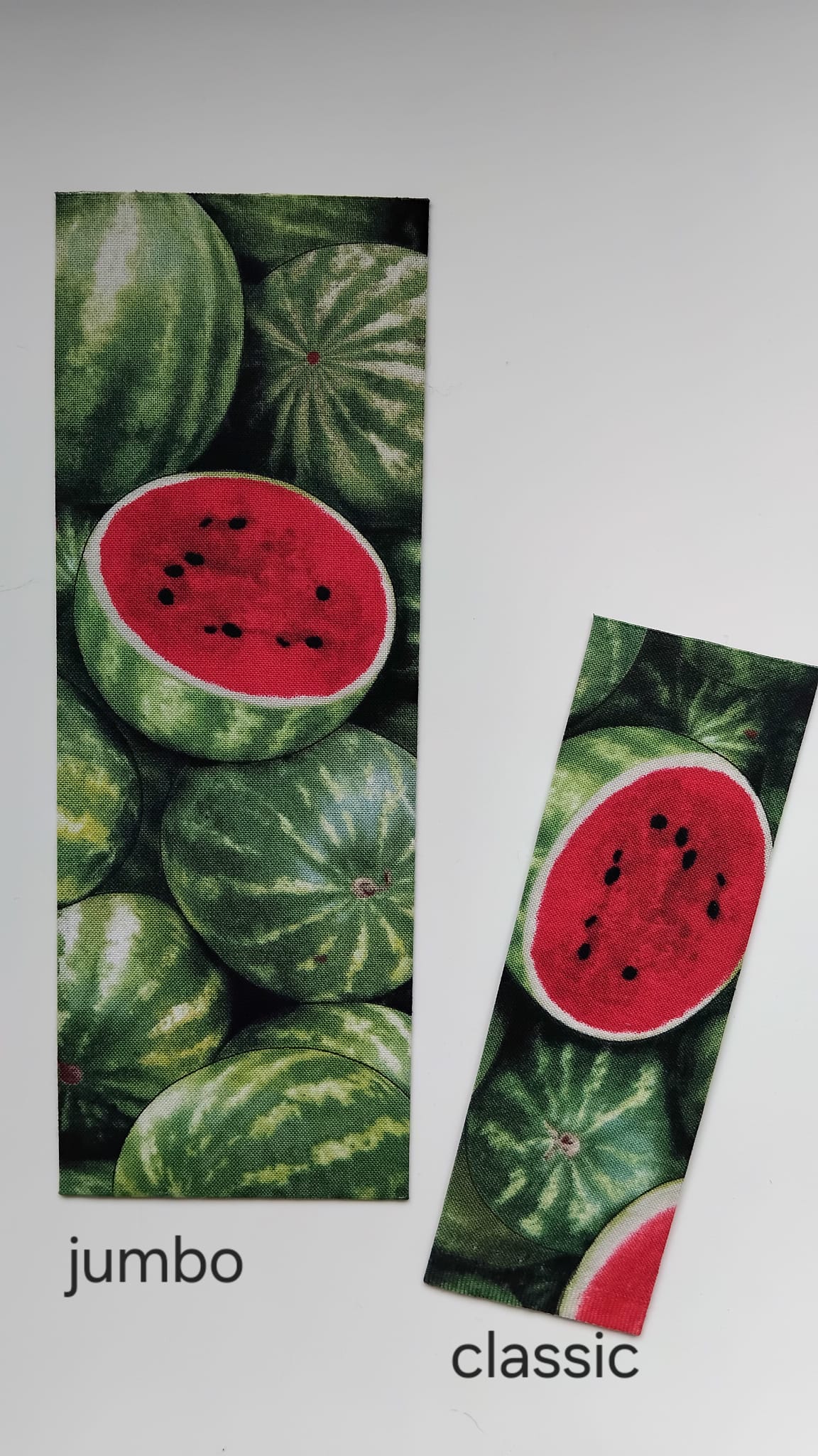 Watermelon Foodie Duo - Food Lovers - Food Lovers handmade fabric wrapped bookmark Food Lovers