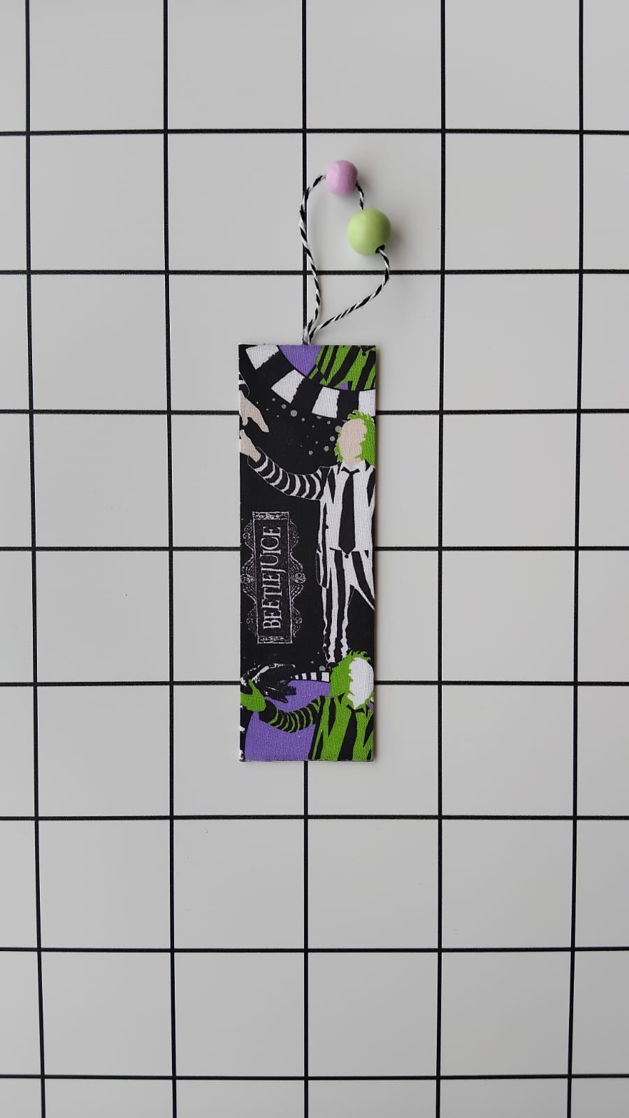 Buy Beetlejuice fabric wrapped bookmark.