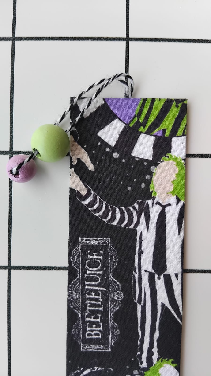 Buy Beetlejuice fabric wrapped bookmark.