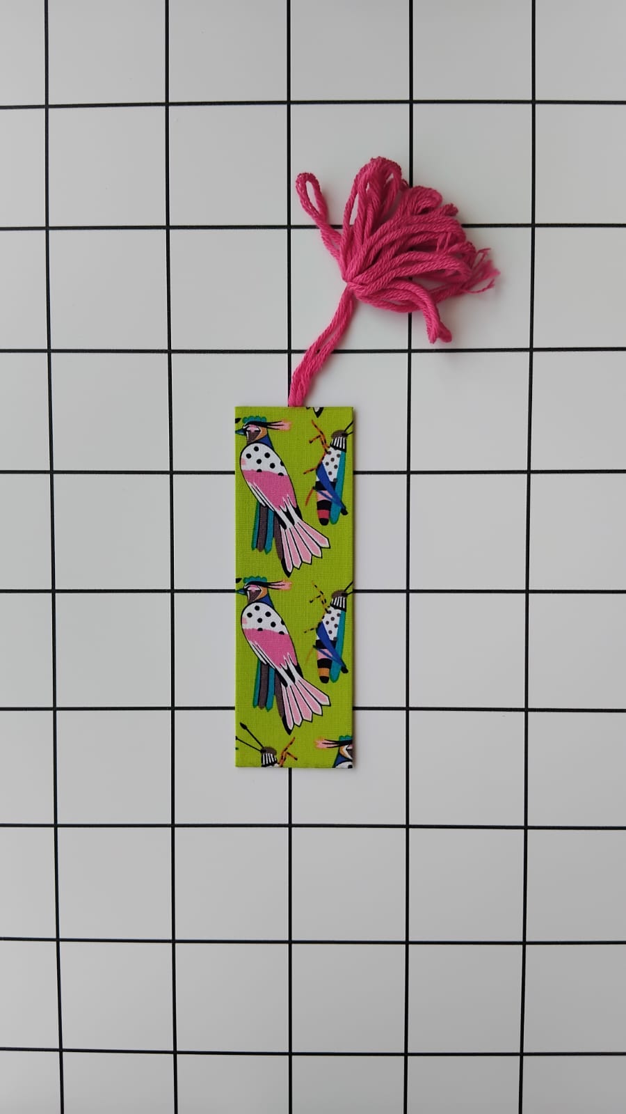 Buy Alexander Henry Bird and Cricket fabric wrapped bookmark.