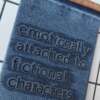 Buy Emotionally Attached Denim fabric wrapped bookmark.