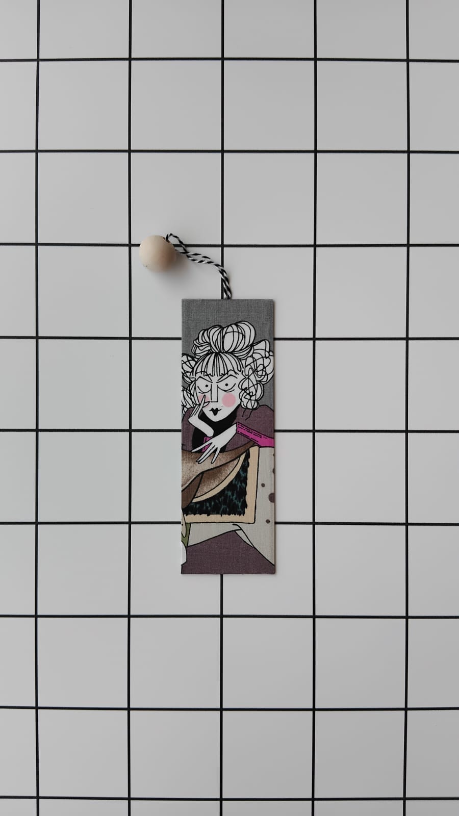 Buy Alexander Henry Ghastly fabric wrapped bookmark.