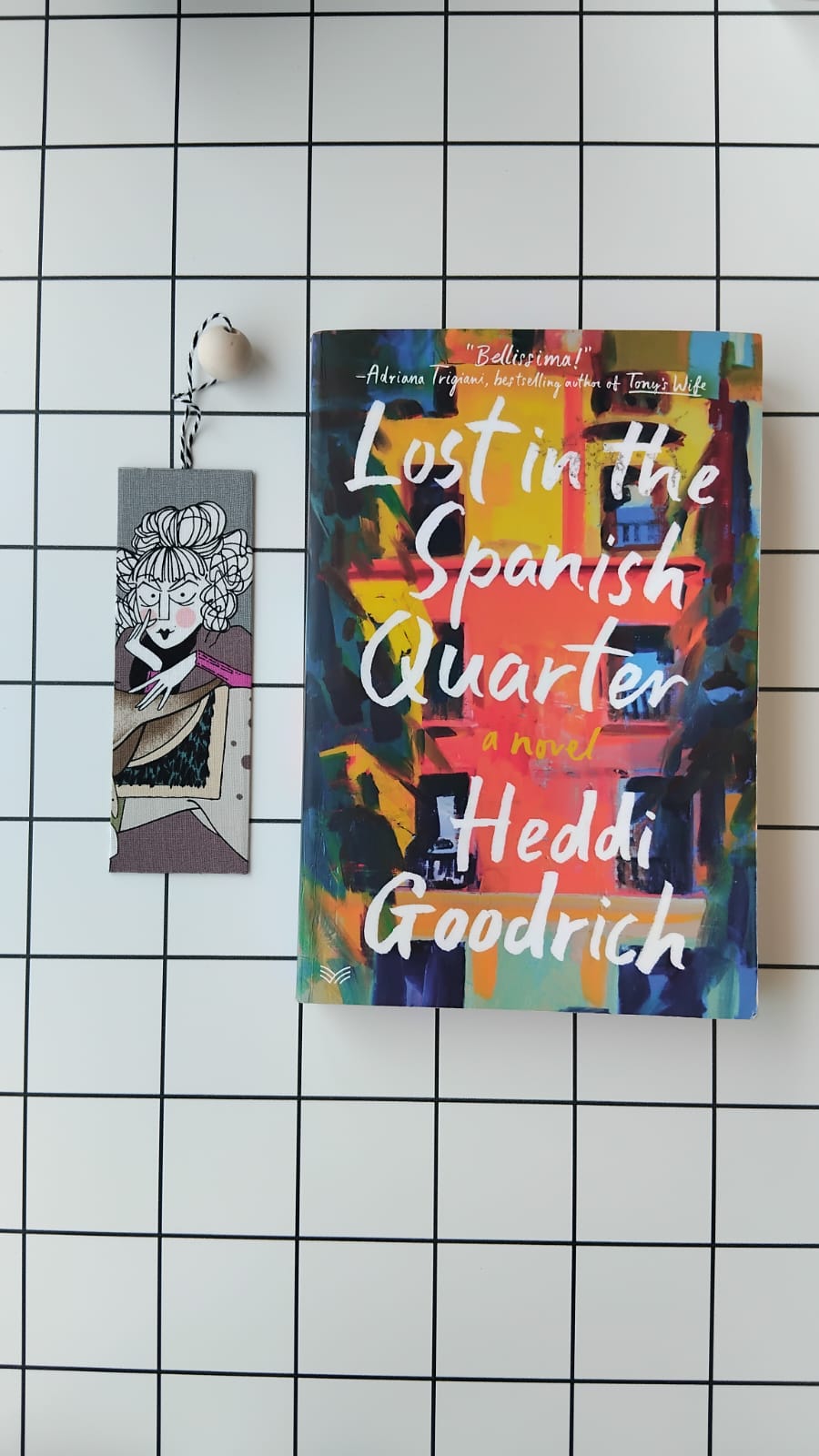 Buy Alexander Henry Ghastly fabric wrapped bookmark.