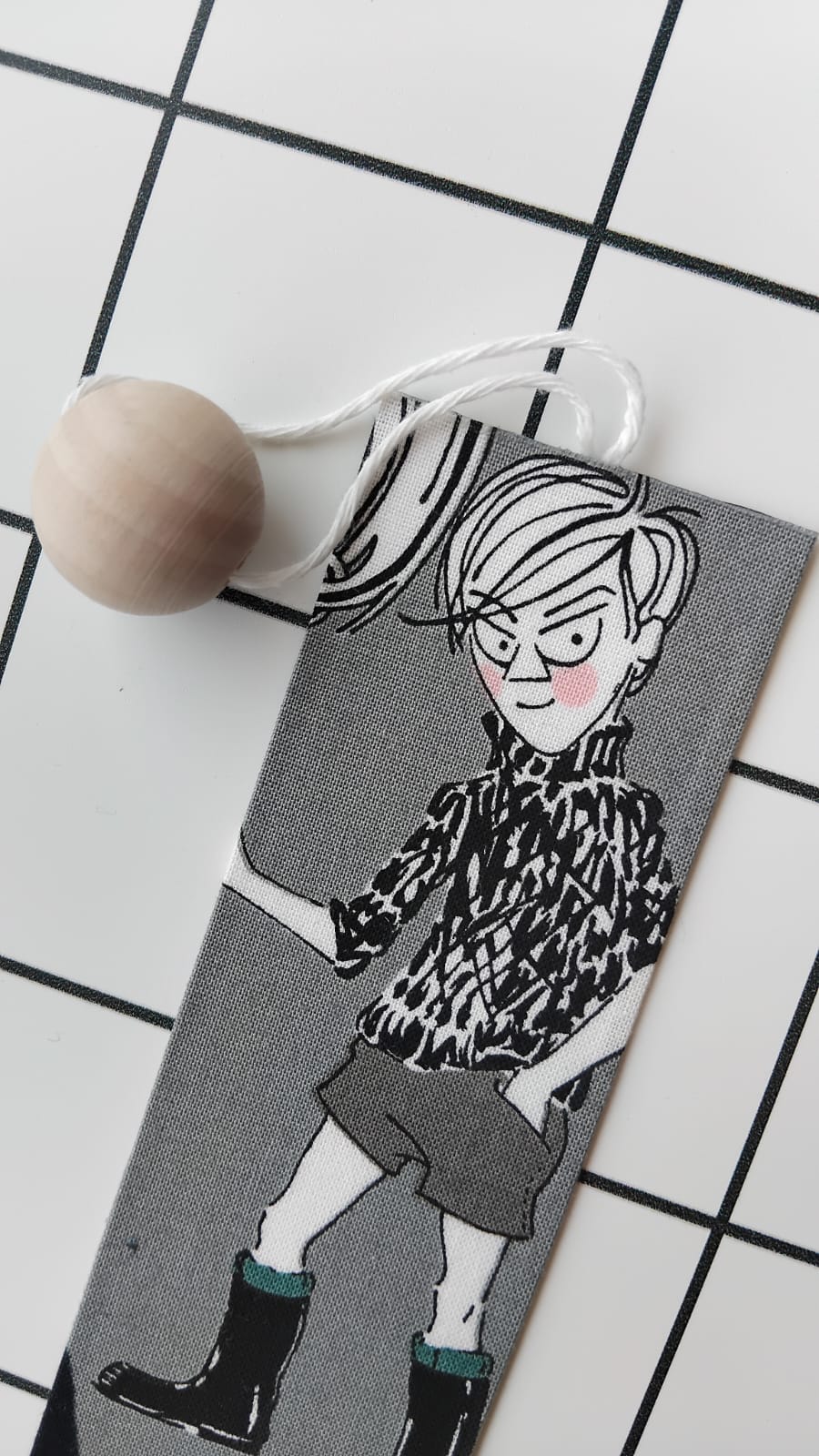 Buy Alexander Henry Ghastly fabric wrapped bookmark.