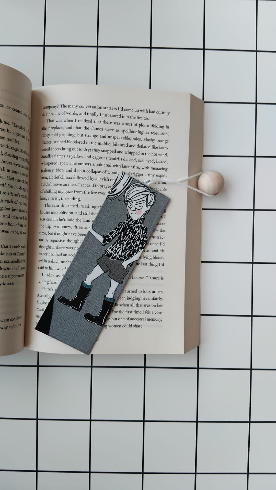 Buy Alexander Henry Ghastly fabric wrapped bookmark.
