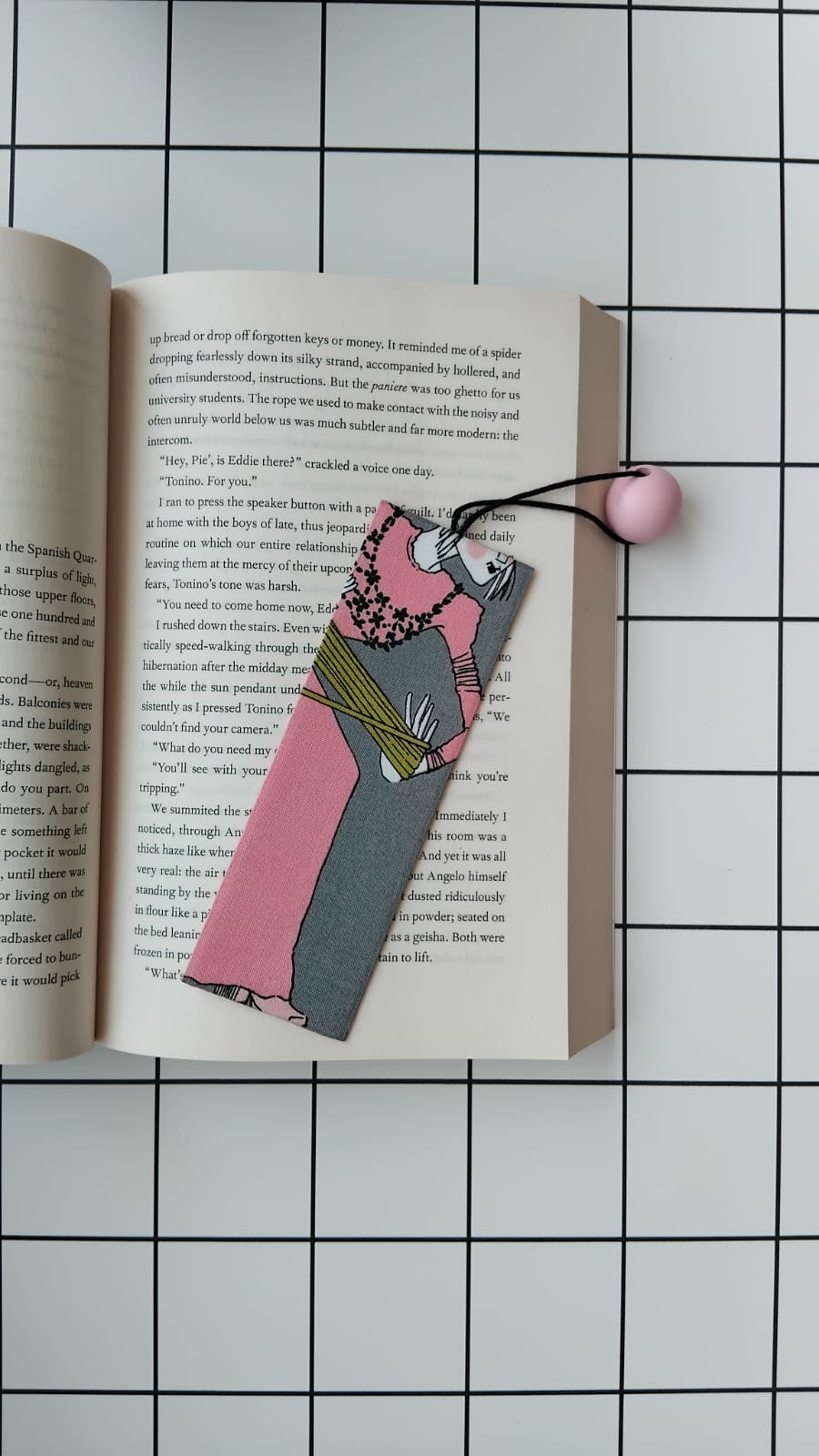 Buy Alexander Henry Ghastly fabric wrapped bookmark.