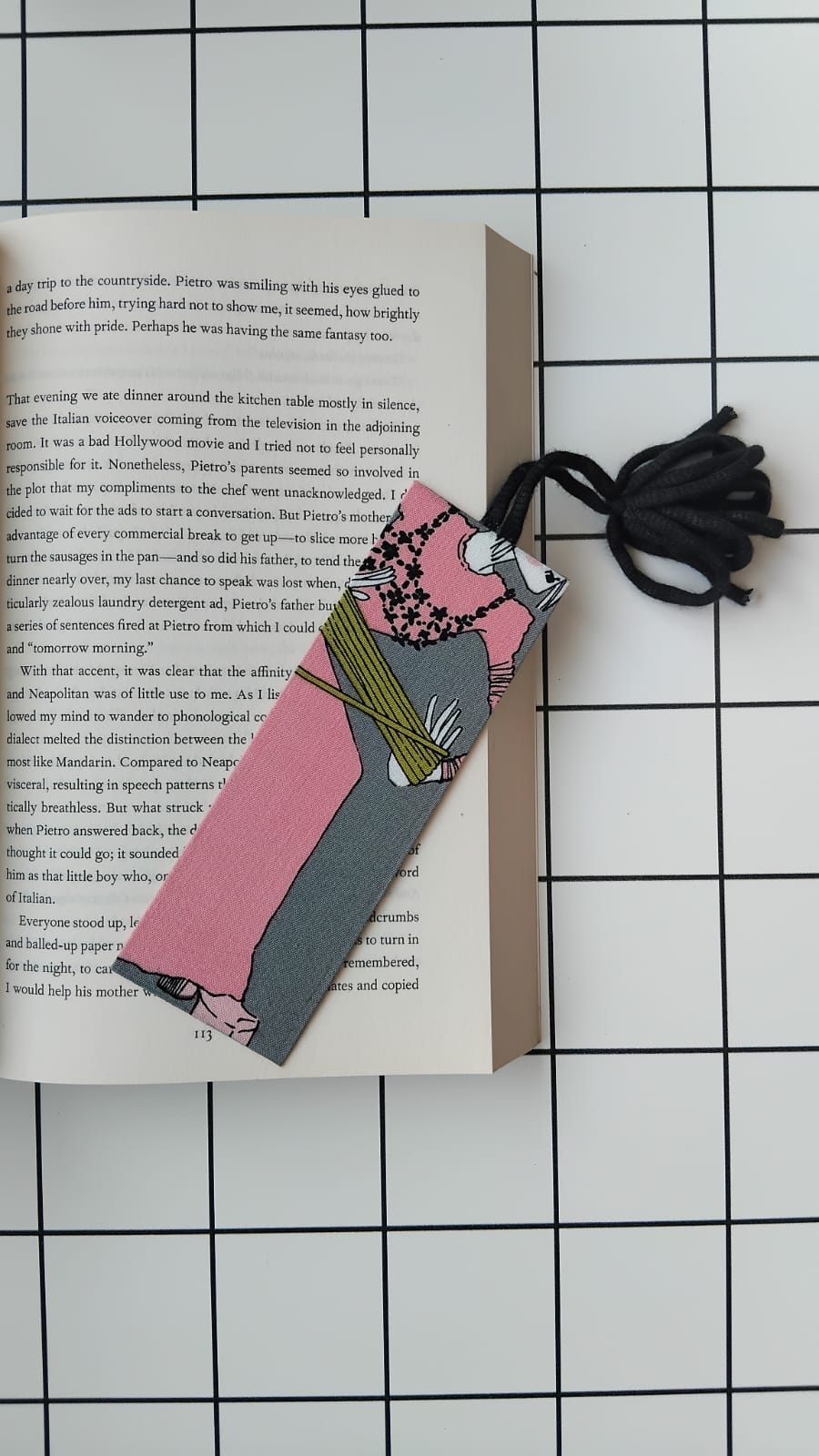 Buy Alexander Henry Ghastly fabric wrapped bookmark.