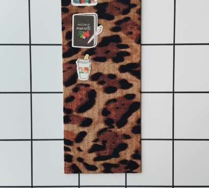 Buy Leopard Travel fabric wrapped bookmark.