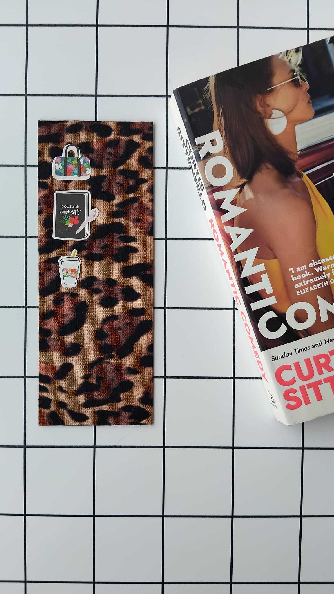 Buy Leopard Travel fabric wrapped bookmark.