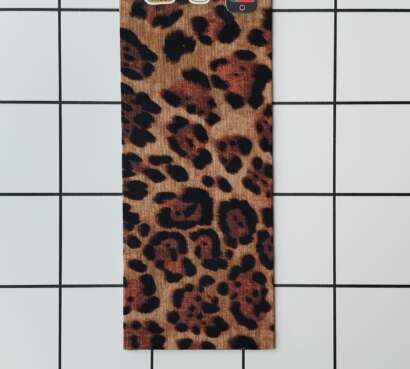 Buy Leopard Coffee Break fabric wrapped bookmark.