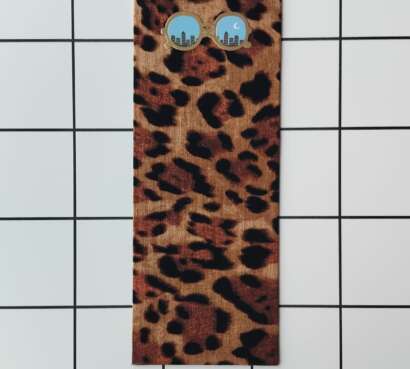 Buy Leopard Sunnies 2 fabric wrapped bookmark.