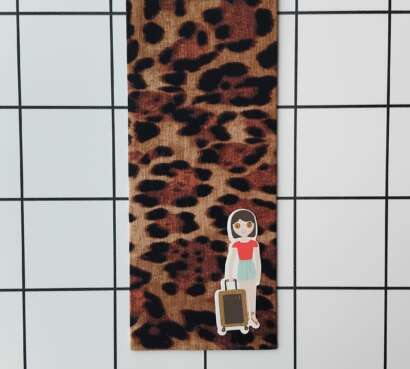 Buy Leopard Traveller 2 fabric wrapped bookmark.