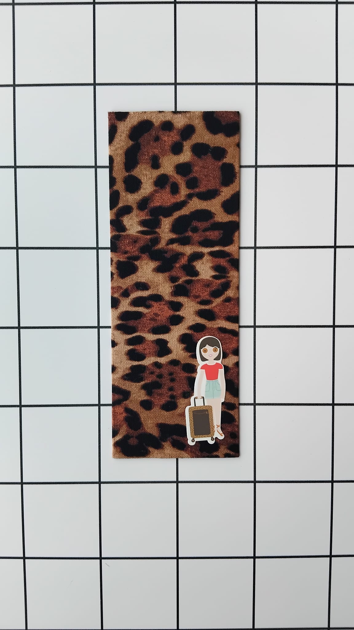 Buy Leopard Traveller 2 fabric wrapped bookmark.