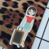 Buy Leopard Traveller 2 fabric wrapped bookmark.