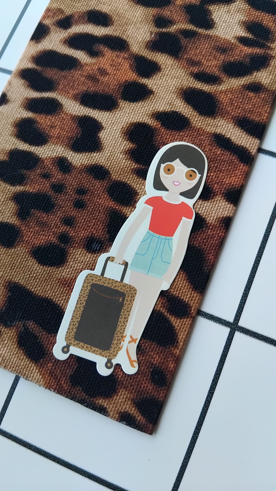 Buy Leopard Traveller 2 fabric wrapped bookmark.