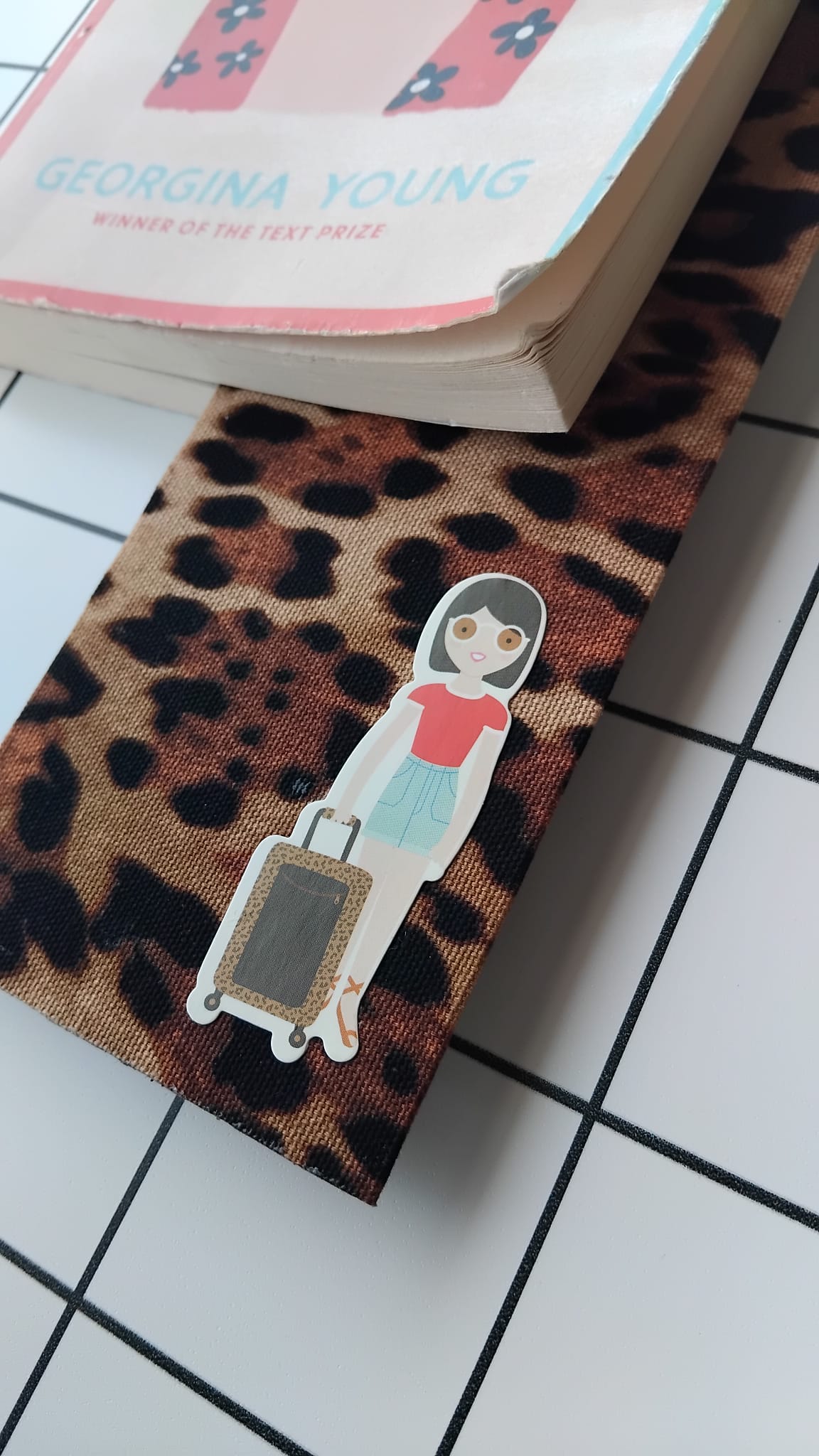 Buy Leopard Traveller 2 fabric wrapped bookmark.