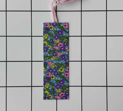 Buy Liberty Flowers fabric wrapped bookmark.