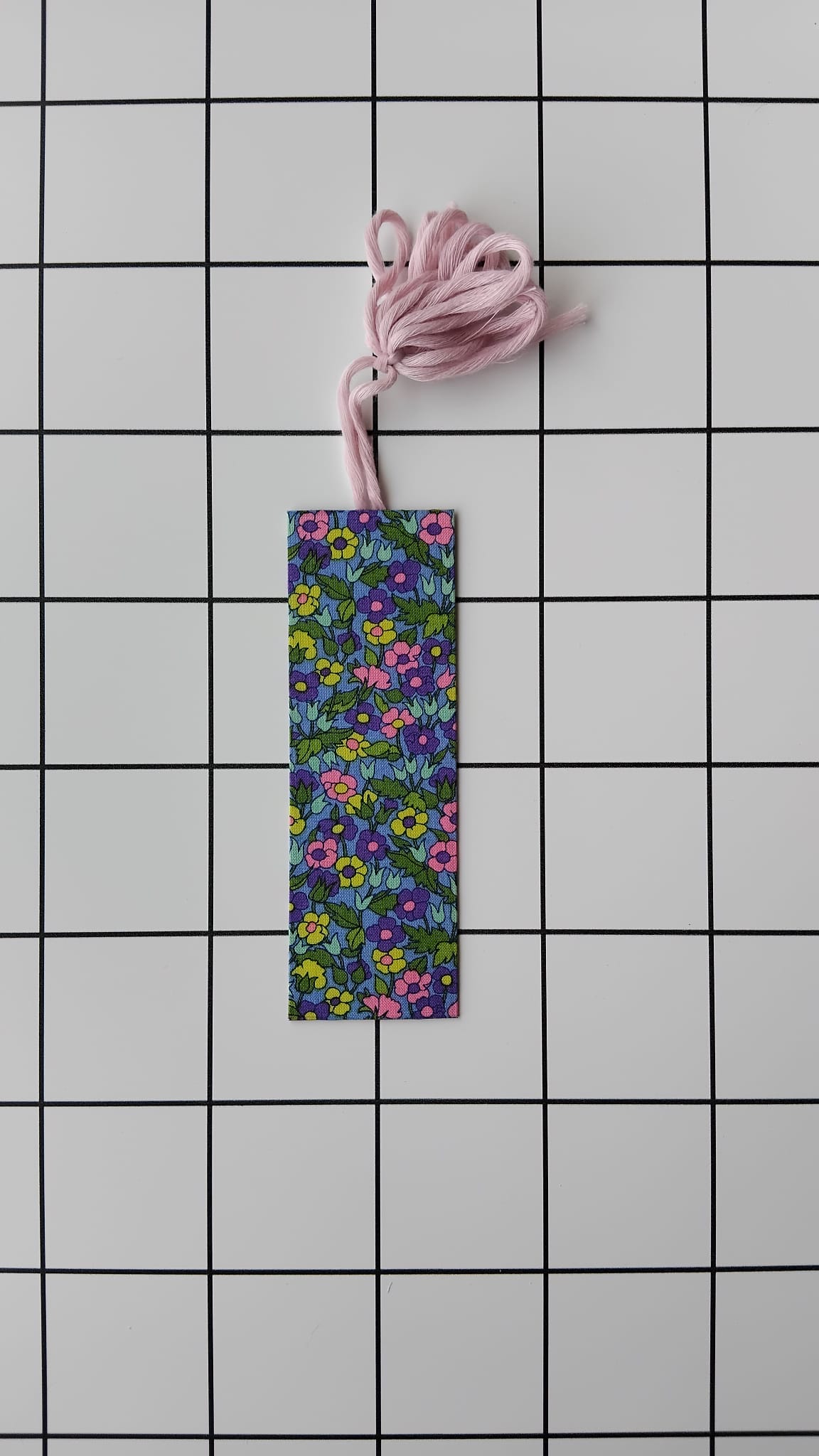 Buy Liberty Flowers fabric wrapped bookmark.