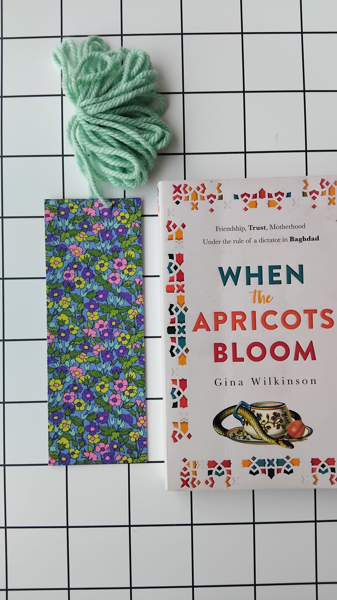 Buy Liberty Pastel Flowers fabric wrapped bookmark.