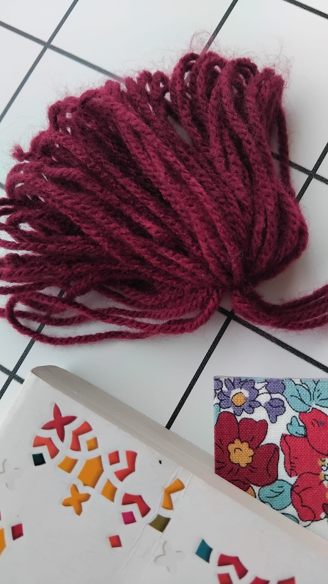 Buy Liberty Red Flowers fabric wrapped bookmark.