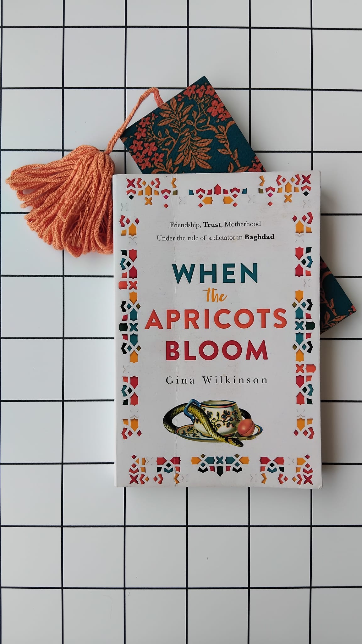 Buy Liberty Red Blooms fabric wrapped bookmark.