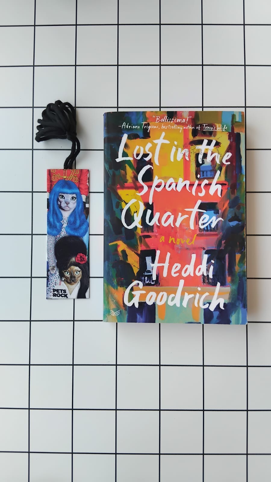 Buy Alexander Henry Pet Rock Stars fabric wrapped bookmark.