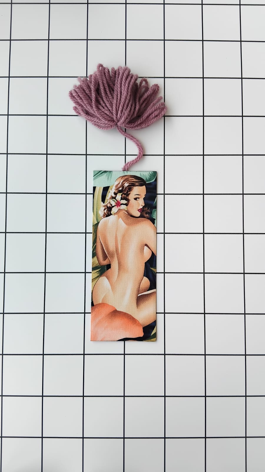 Buy Alexander Henry Pin-up Girl fabric wrapped bookmark.