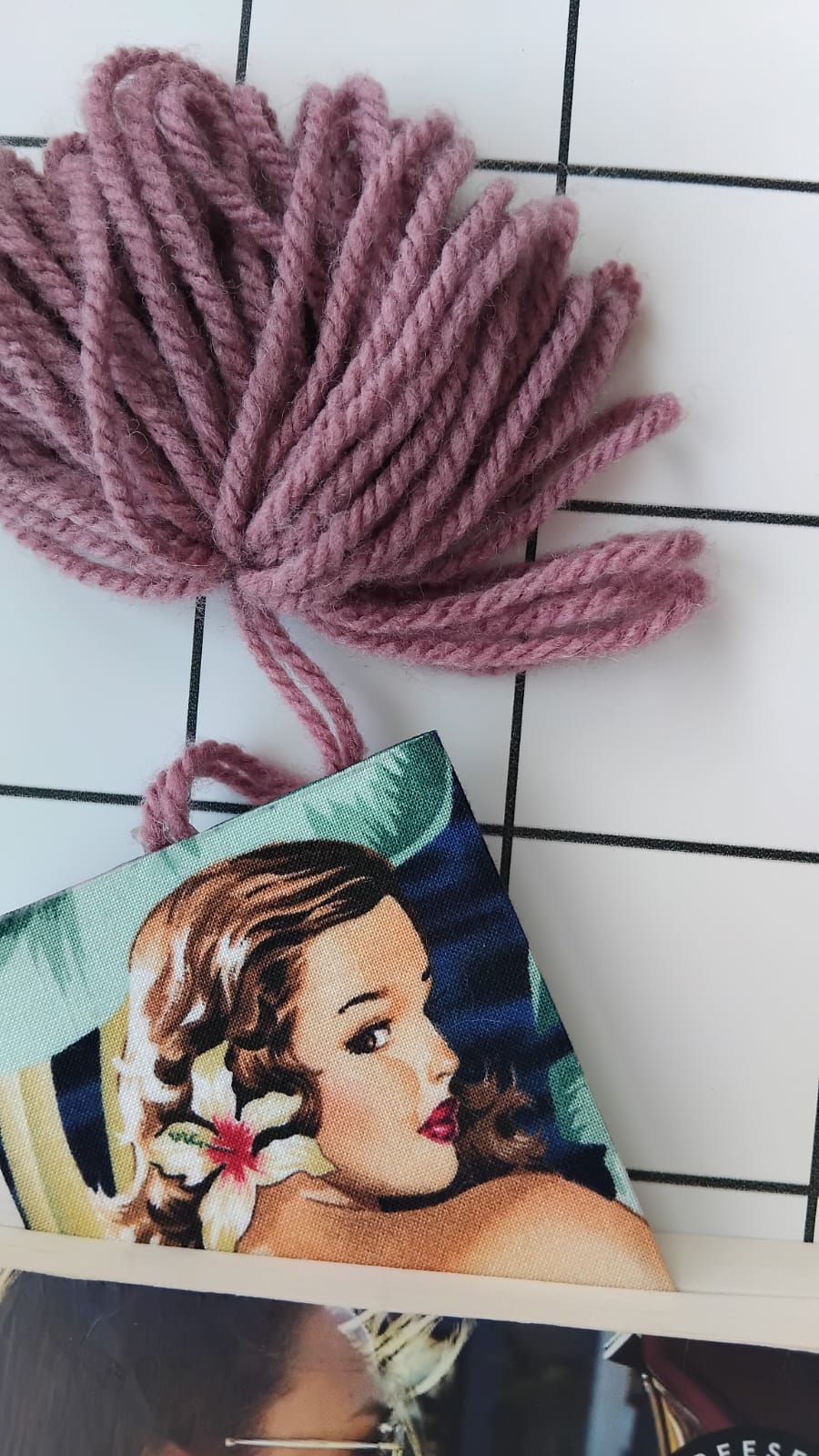 Buy Alexander Henry Pin-up Girl fabric wrapped bookmark.