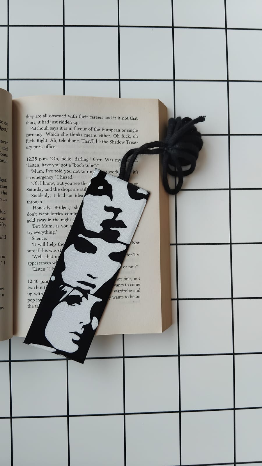 Buy Alexander Henry Rock Portfolio fabric wrapped bookmark.