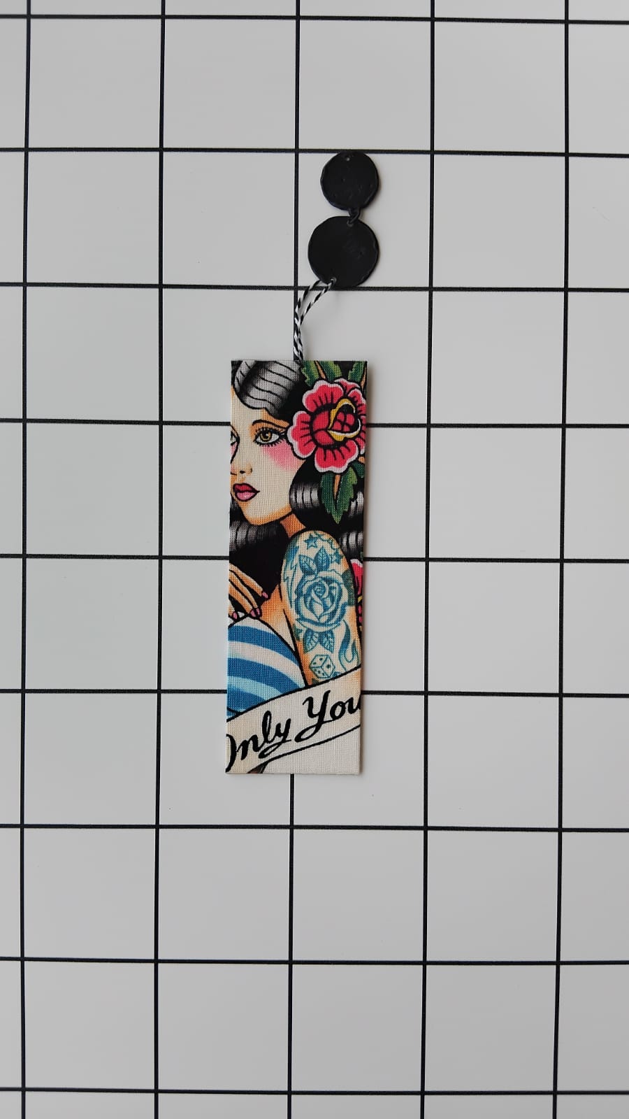 Buy Alexander Henry Signorita fabric wrapped bookmark.