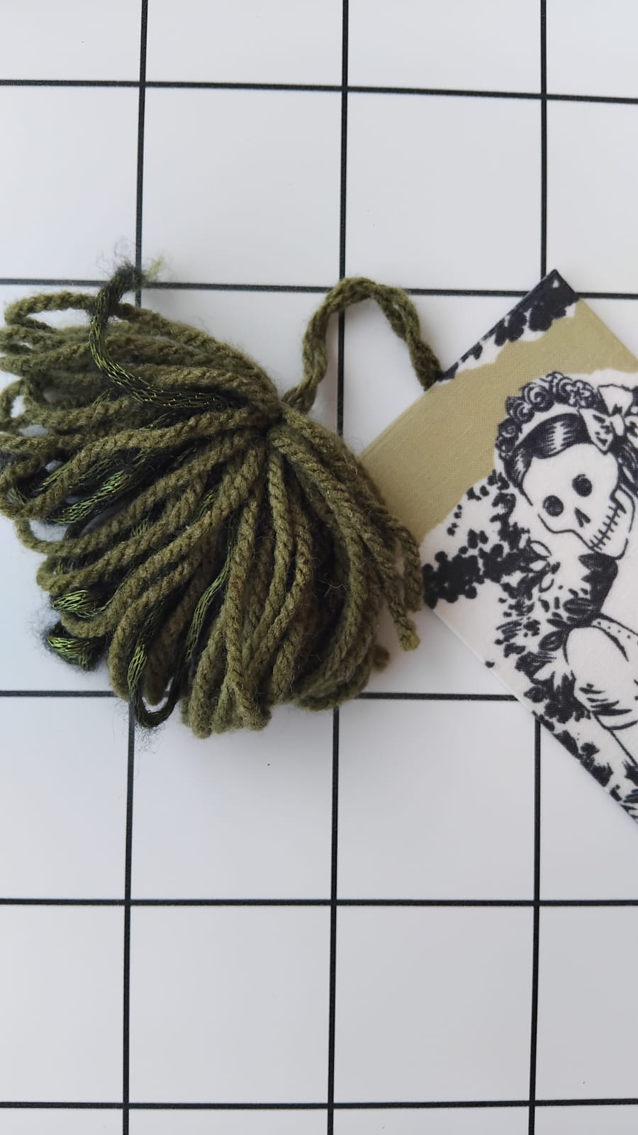 Buy Alexander Henry Skeleton fabric wrapped bookmark.