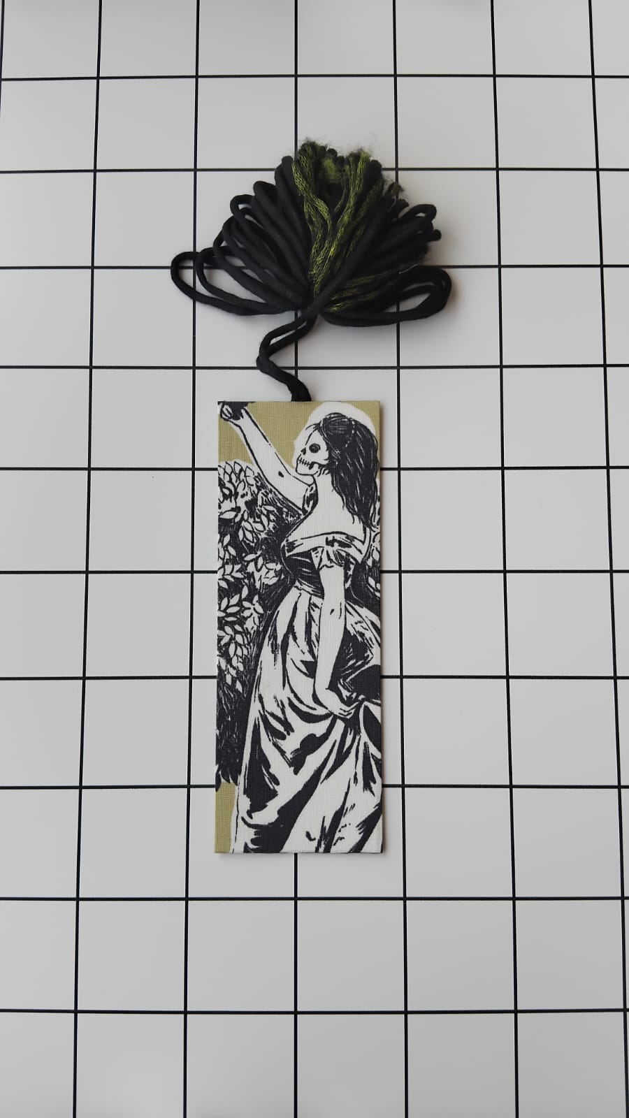 Buy Alexander Henry Skeleton fabric wrapped bookmark.