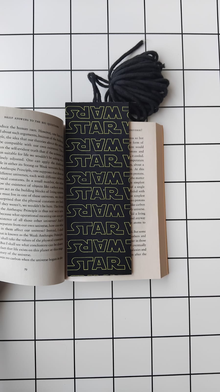 Buy Star Wars fabric wrapped bookmark.