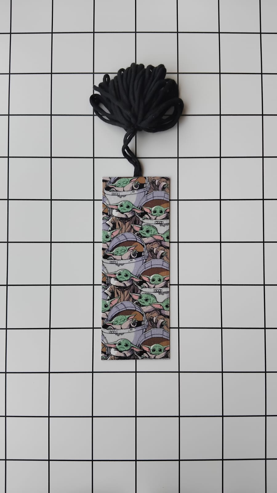 Buy Baby Yoda fabric wrapped bookmark.
