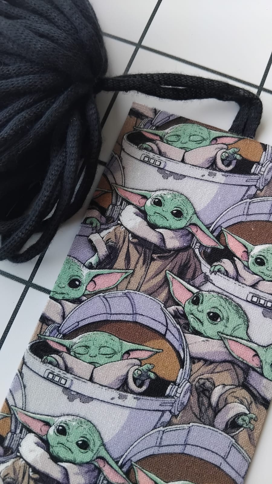 Buy Baby Yoda fabric wrapped bookmark.