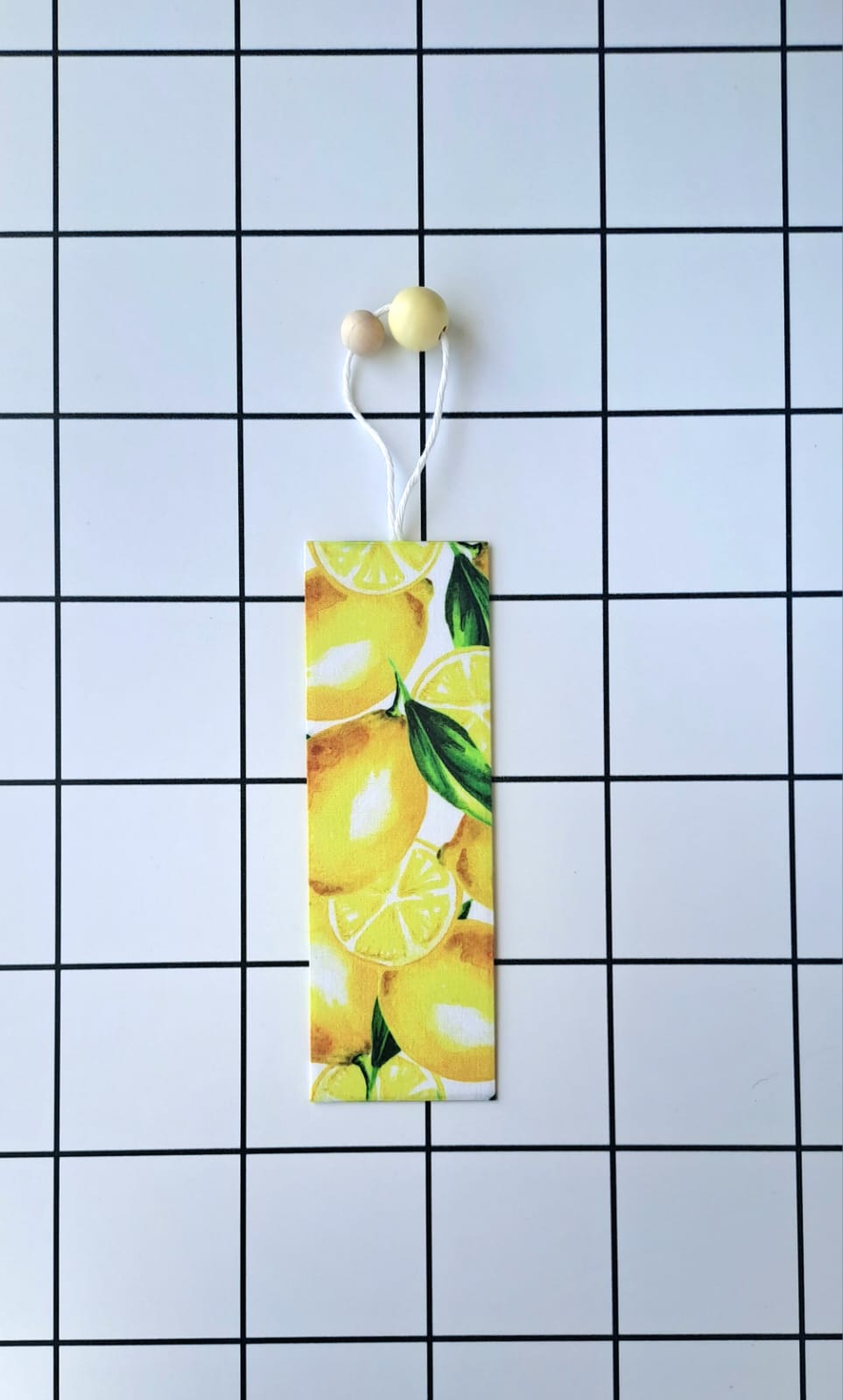 Buy Lemons fabric wrapped bookmark.