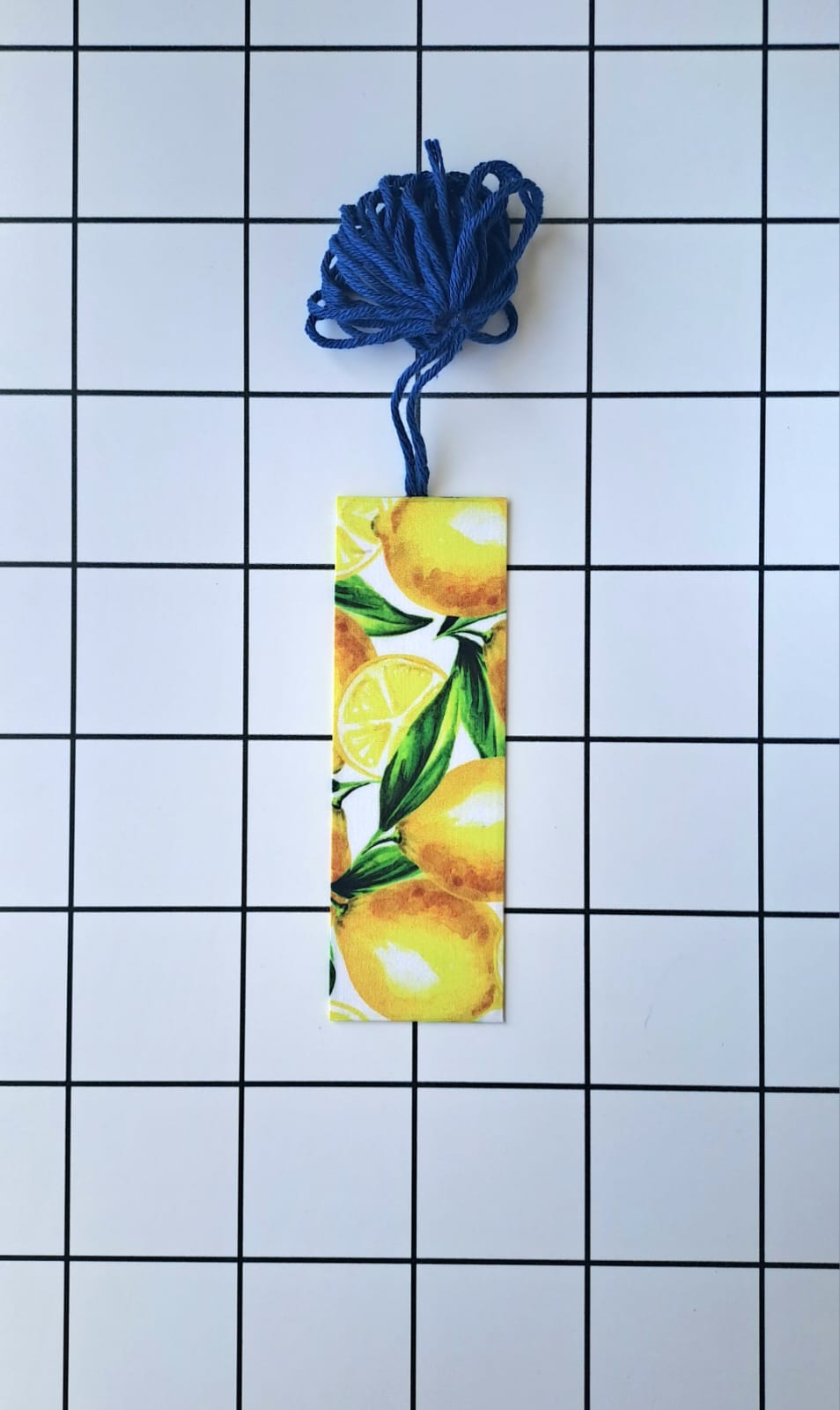 Buy Lemons fabric wrapped bookmark.