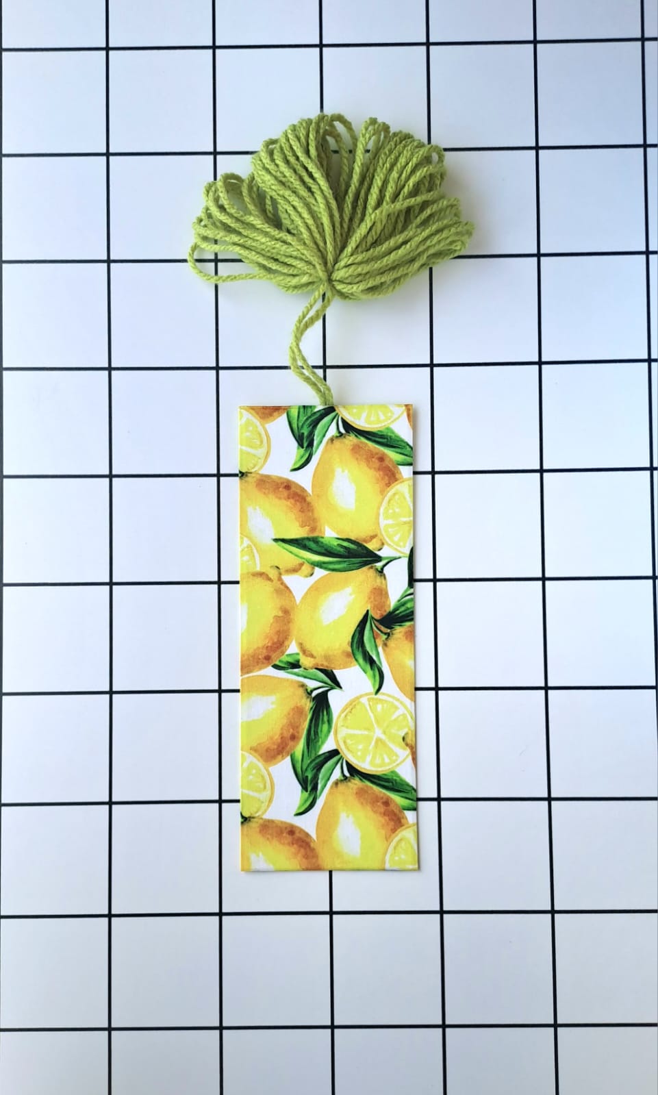 Buy Lemons fabric wrapped bookmark.